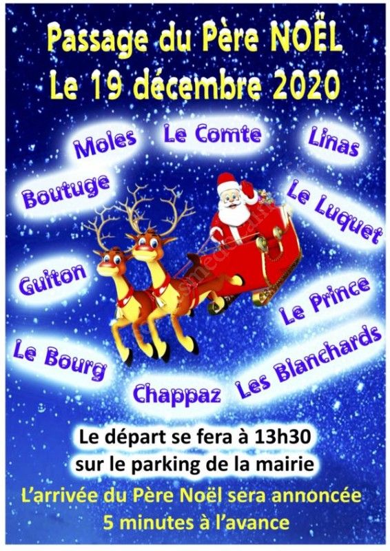 Se divertir dans le Médoc - Agenda - Passage du Père Noël