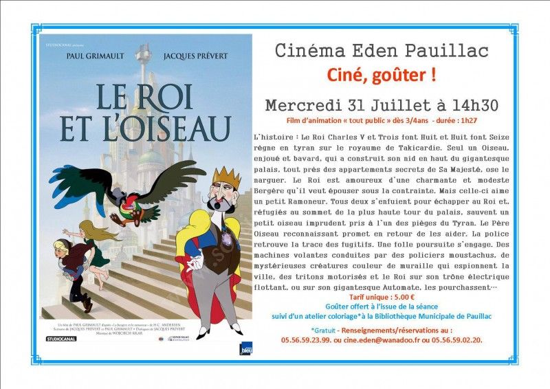 pauillac cine gouter le roi et l oiseau 5428