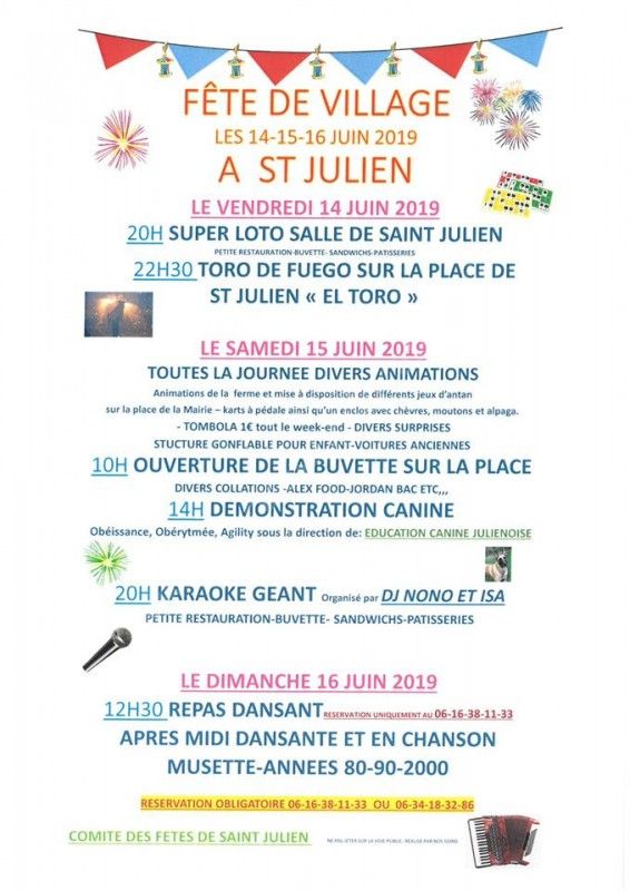 Se divertir dans le Médoc Agenda Fête de Village à SaintJulien
