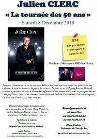 Julien CLERC à Bordeaux départ en bus du médoc