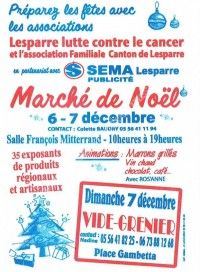 Marché de Noël de l'Association Lesparre Lutte Contre le Cancer & Brocante