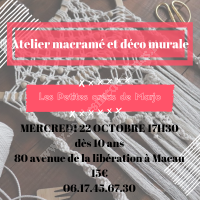 Atelier macramé et décoration murale