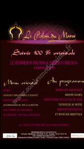 SOIREE 100% ORIENTALE LE PALAIS DU MAROC