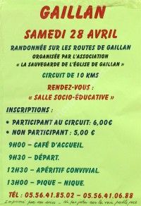 Randonnée sur les routes de Gaillan