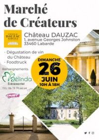 Dégustation de vin et marché de créateurs