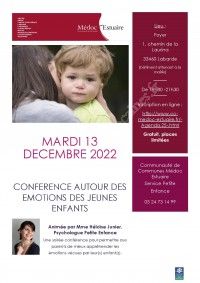 Conférence parentalité : Les émotions du jeune enfant