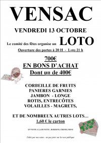 Loto du Comité des Fêtes