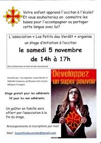 Stage d'Initiation à l'Occitan