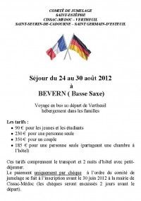 Séjour à Bevern - Allemagne