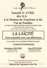 Rencontre sur le Thème de la Laïcité