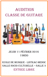 Audition Classe de Guitare