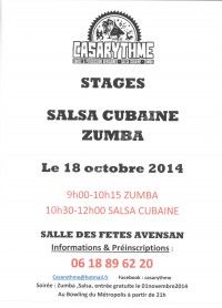 STAGE DE SALSA CUBAINE Débutant & ZUMBA
