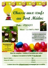 Chasse aux Oeufs au Fort Médoc