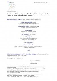 Réveillon de la St Sylvestre