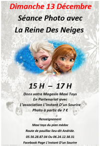 Séance photo avec la Reine des Neiges