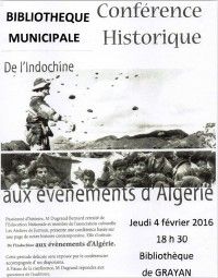 Conférence Historique : De l'Indochine aux évènements d'Algérie