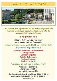 Journée Touristique sur le site du Marais Poitevin à Coulon