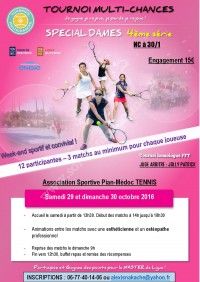 Tournoi tennis multi-chances spécial dames