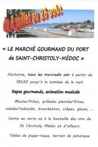Le Marché Gourmand du Port de St Christoly Médoc
