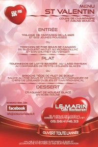 Saint Valentin au restaurant Le Marin