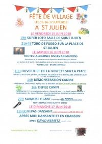 FETE DE VILLAGE A ST JULIEN