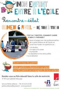 Rencontre - Débat : Mon Enfant Entre à l'Ecole