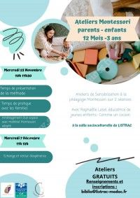 Ateliers Montessori Parents-enfants 12 mois - 3 ans