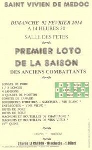 GRAND LOTO DES ANCIENS COMBATTANTS