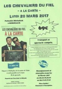 Spectacle des Chevaliers du Fiel A la Carte