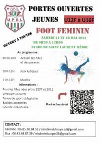 Portes Ouvertes Jeunes Foot Féminin