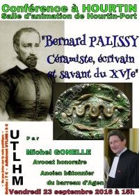 Conférence : Bernard PALISSY, céramiste, écrivain et savant du XVIe siècle