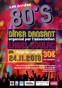 Dîner dansant années 80