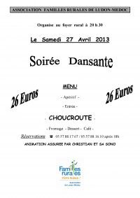 Soirée Dansante - Choucroute