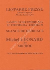 Dédicace Michel Leonard