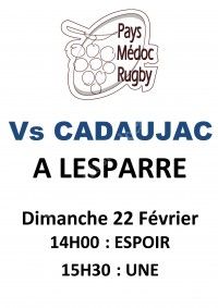 Pays Médoc Rugby Vs Cadaujac
