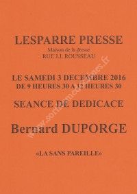 Séance de dédicace Bernard Duporge