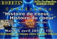 Conférence : HISTOIRE DE COEUR, HISTOIRE DU COEUR