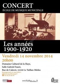 Concert : les années 1900-1920