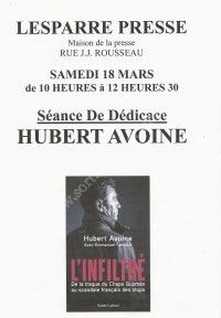 Séance de Dédicace Hubert Avoine