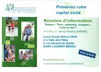 Réunion d'information : Préservez votre capital santé
