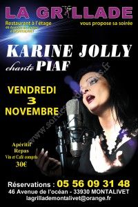 Repas-Spectacle : Karine Jolly chante Piaf