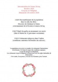 Intronisation de la Rosière 2020