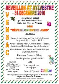 Réveillon de la Saint Sylvestre 2016