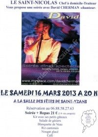 Soirée avec le Chanteur David Cherman