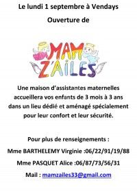 Ouverture MAM Z'AILES à Vendays