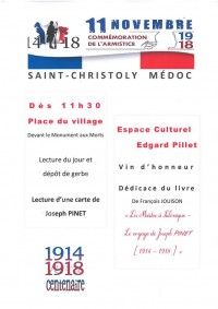 Commémoration de l'Armistice de 1918