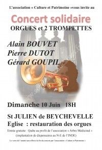 Concert Solidaire Orgues et 2 Trompettes