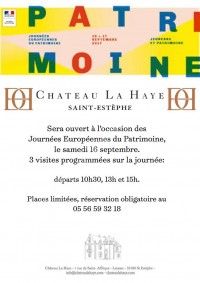 Journée du Patrimoine : Visite du Château La Haye