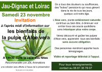 Invitation sur les bienfaits de la pulpe d'Aloe vera