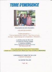 Terre d'Emergence : Atelier découverte et conférence